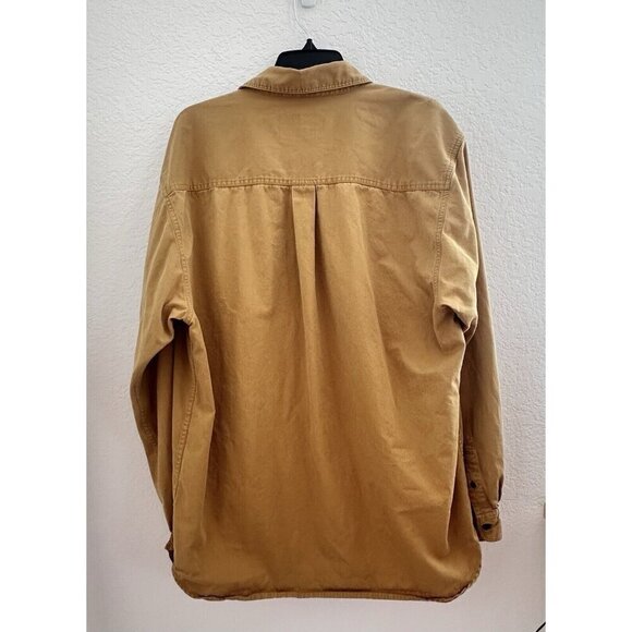 THE TERRITORY AHEAD Mens Jean Shirt XL Cotton Button Up Mustard Grandpacore READ - Picture 5 of 13